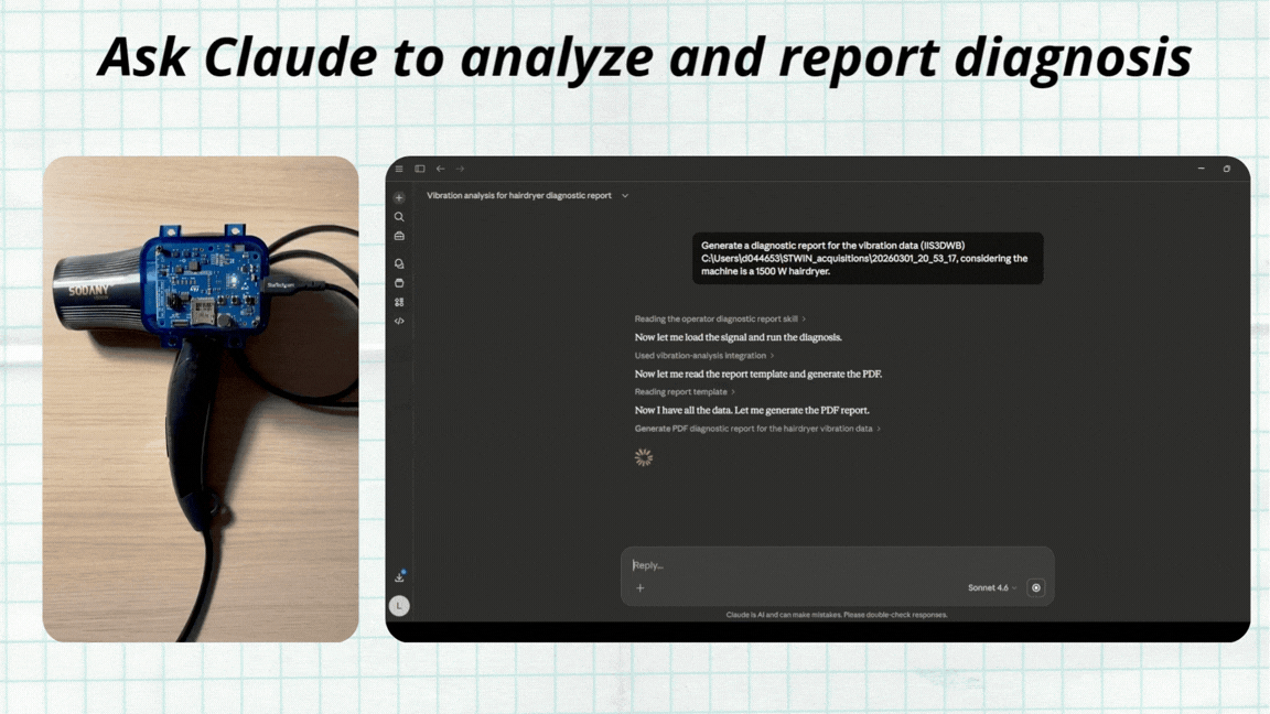 Edge deployment demo showing real-time diagnostics
